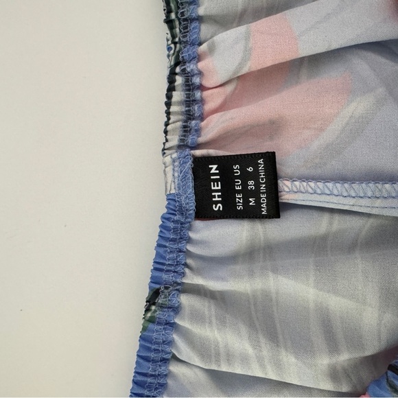 4/$25 Like new SHEIN tropical resort dress sz M - Picture 3 of 7